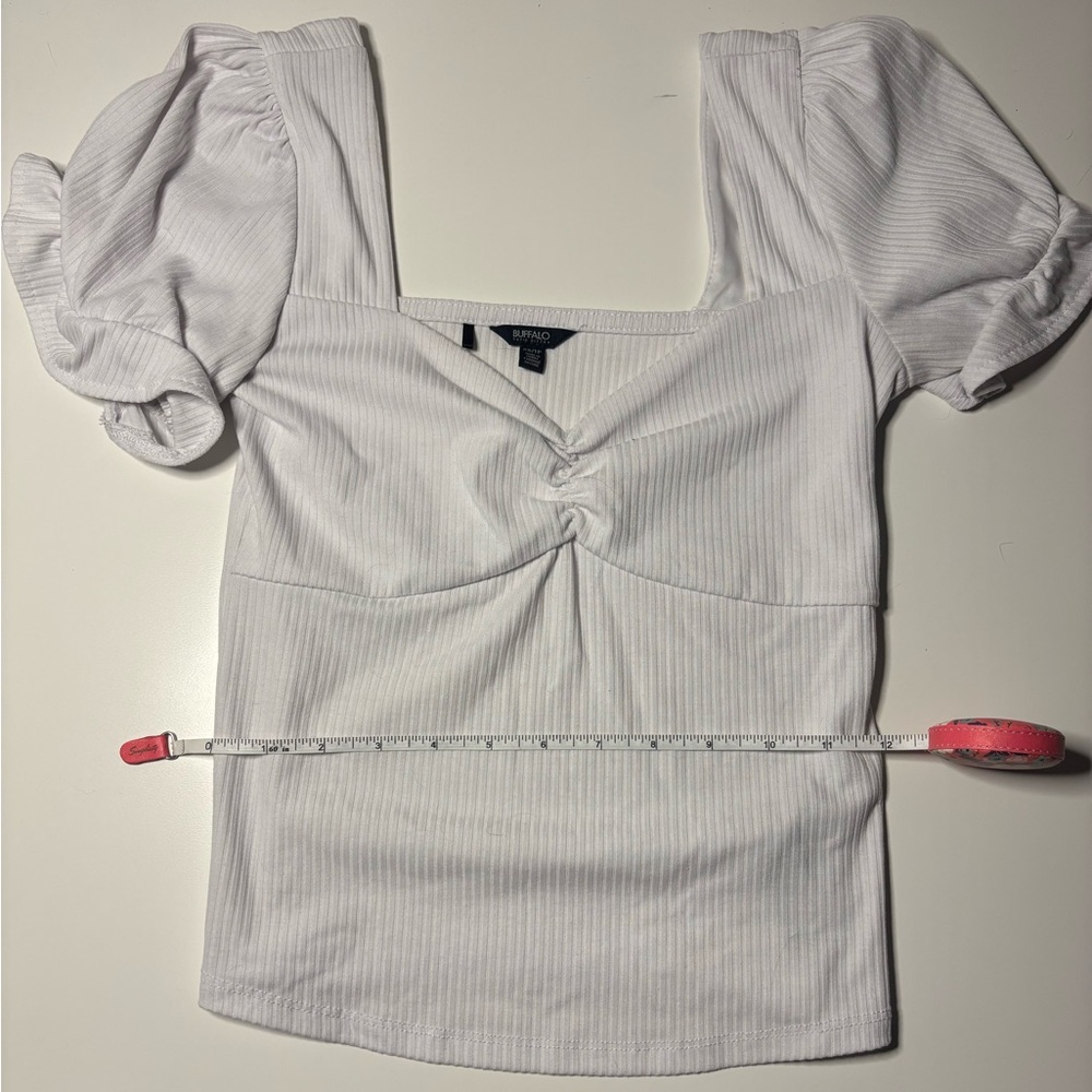 Buffalo White Puff Sleeve Blouse